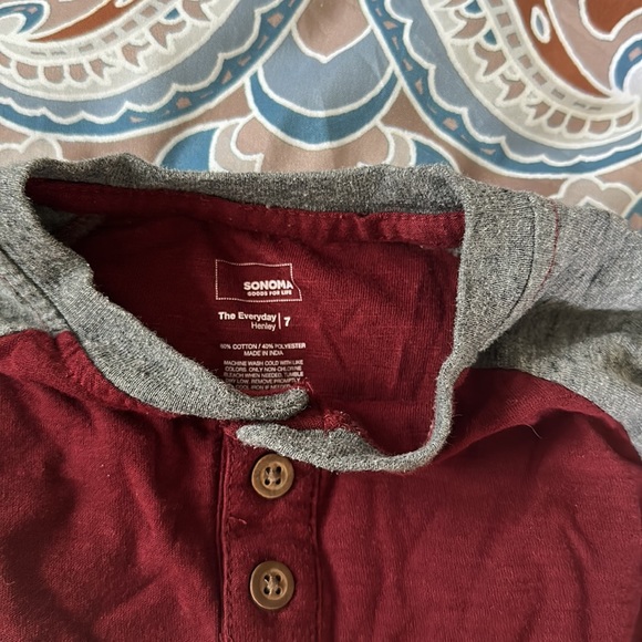 Sonoma size 7 boys Henley - Picture 3 of 4